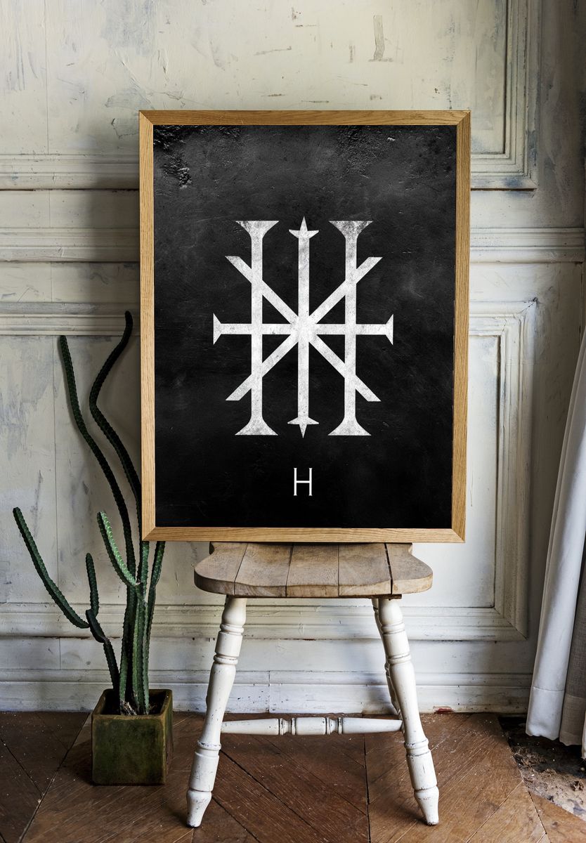 Occult Sigil Typography Poster. room preview