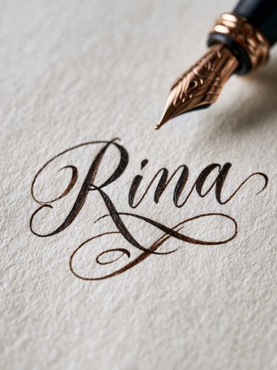 Rina Calligraphy Typography Poster.