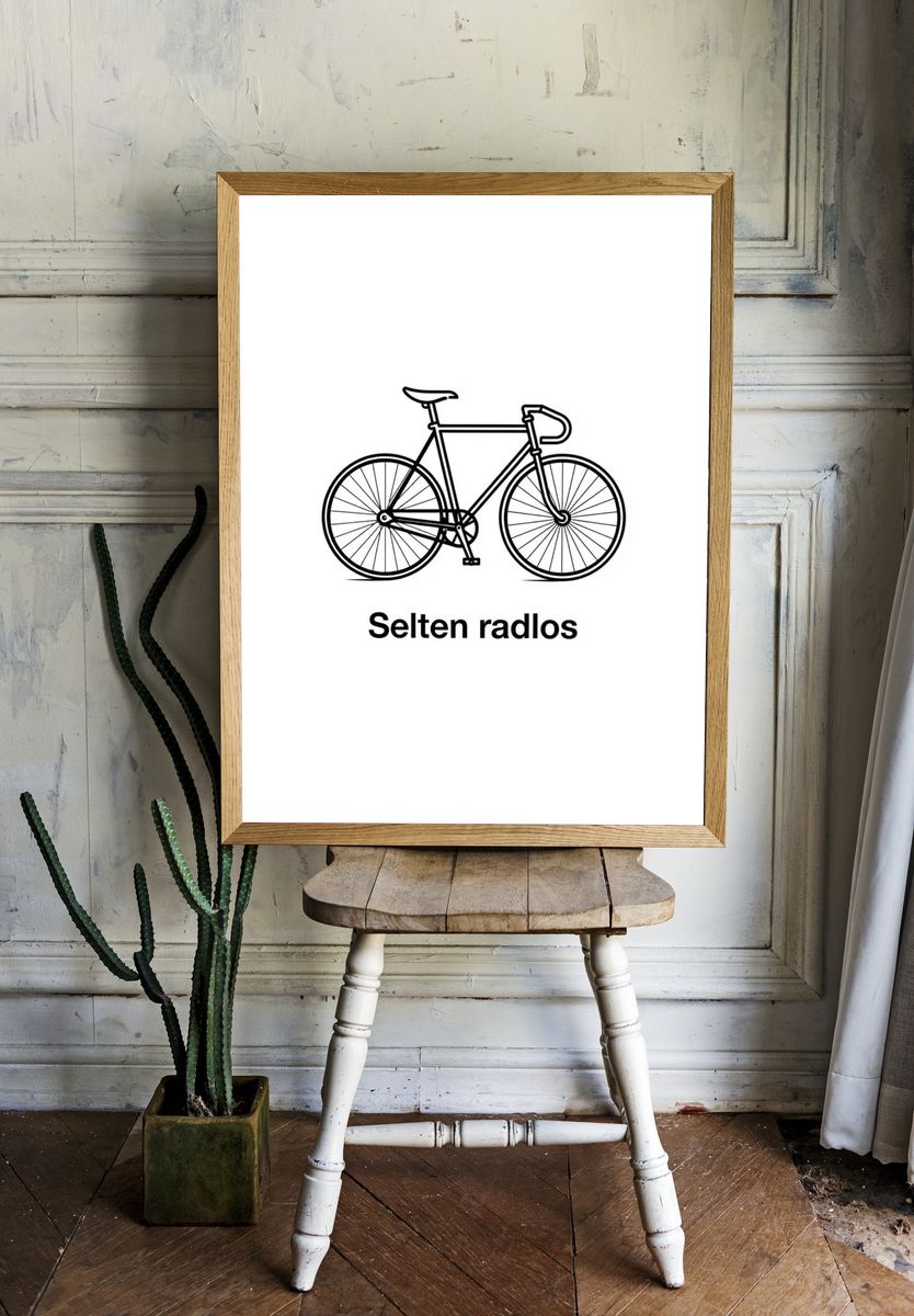 Selten Radlos Typography Poster. room preview