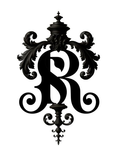 Ornate Monogram R Poster.