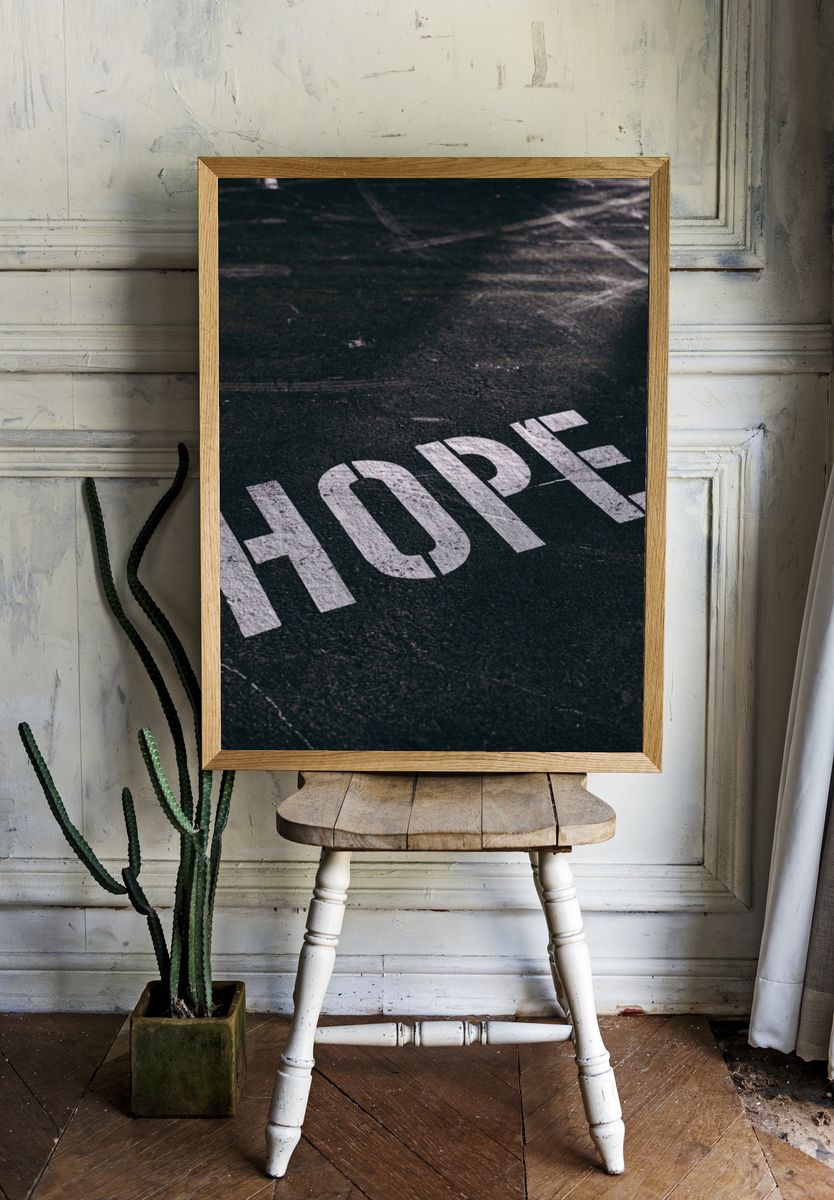 Hope Typography Poster. — room view 1