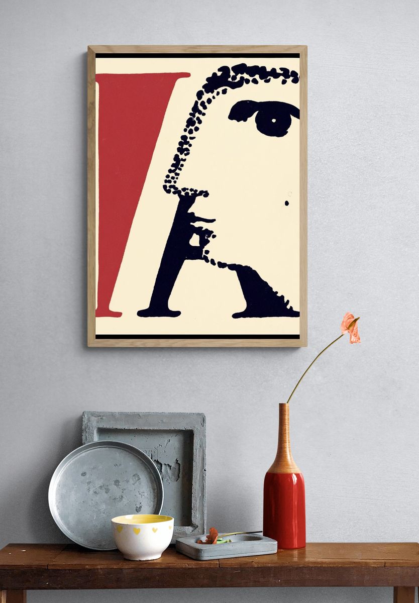 Abstract Face Typography Poster. — room view 3