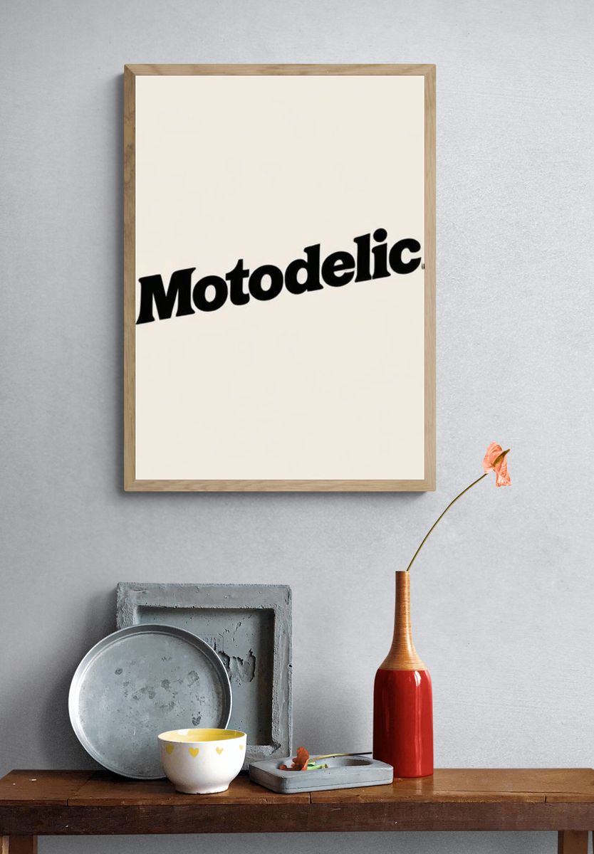Motodelic Typography Poster. — room view 3