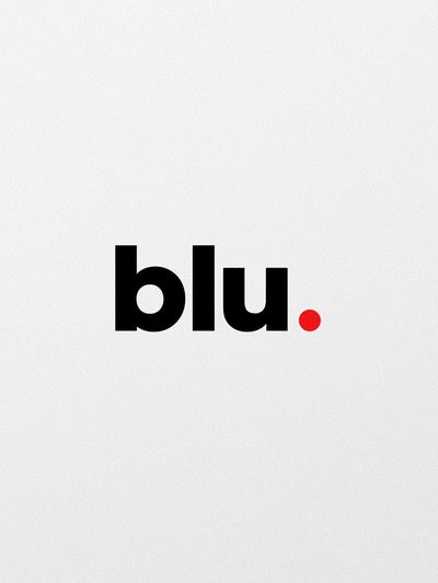 Blu Minimalist Typography Poster.