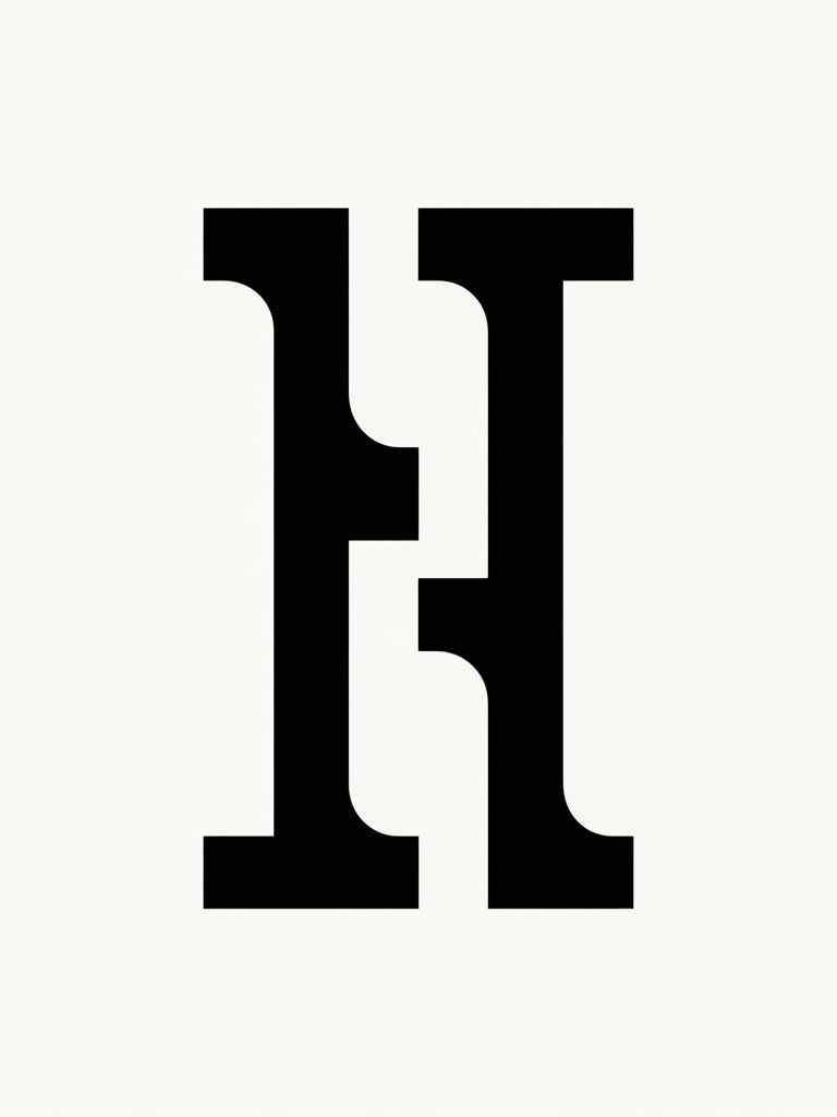 Minimalist H Poster. poster detail