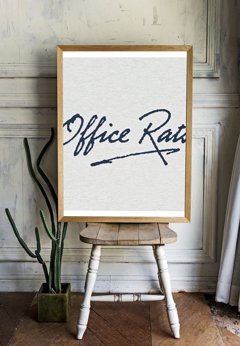 Office Rats Typography Poster. room preview