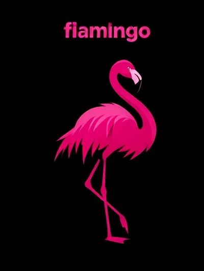 Pink Flamingo Typography Poster.