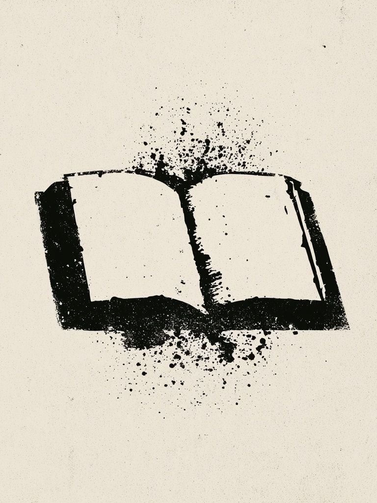 Open Book Typography Poster. poster detail