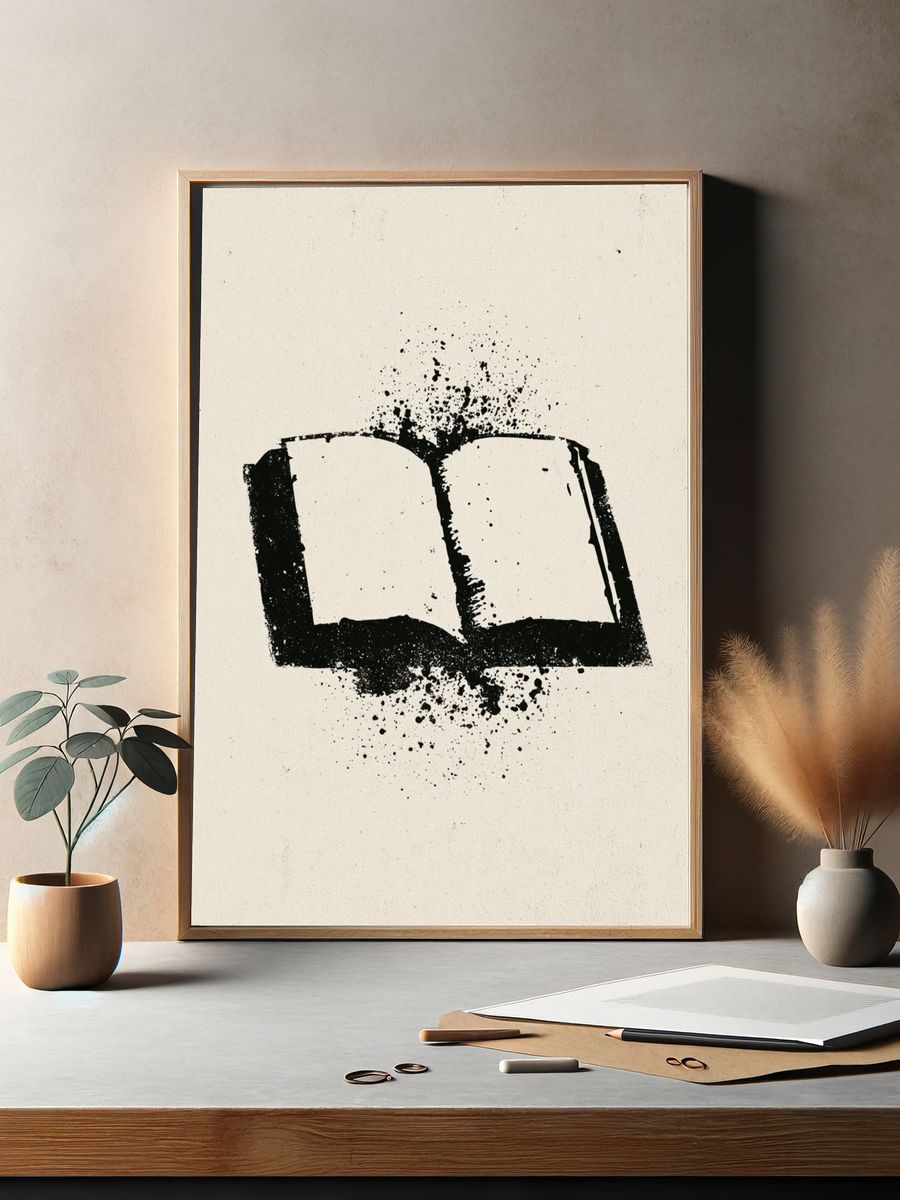 Open Book Typography Poster. — room view 2
