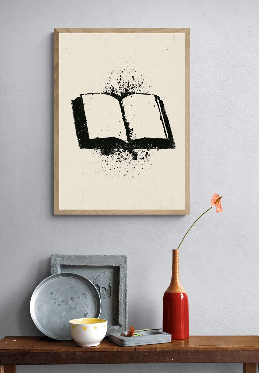 Open Book Typography Poster. — room view 3