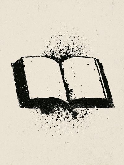 Open Book Typography Poster. poster print
