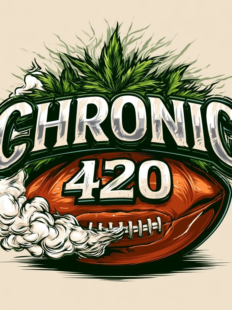 Chronic 420 Cannabis Typography Poster. poster detail