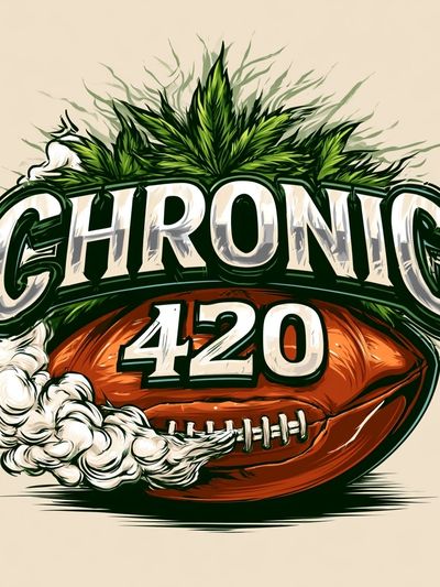 Chronic 420 Cannabis Typography Poster.