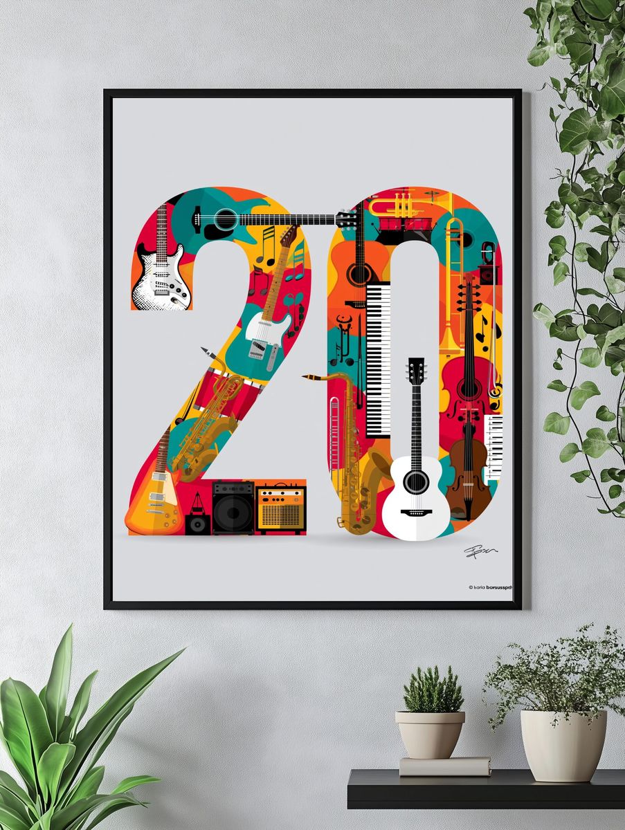 2010 Music Instruments Typography Poster. — room view 4