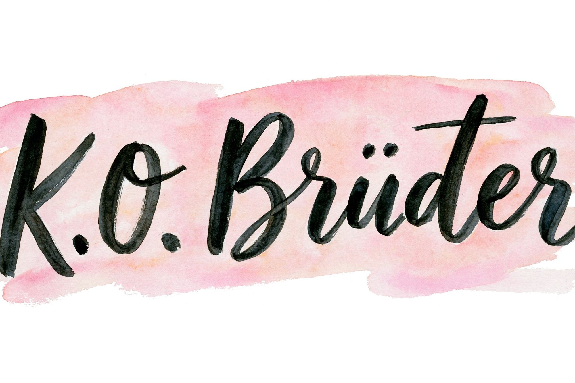 K.O. Bruder Watercolor Typography Poster. poster detail