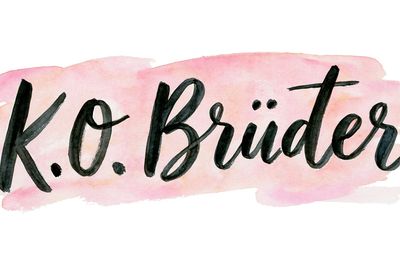 K.O. Bruder Watercolor Typography Poster.