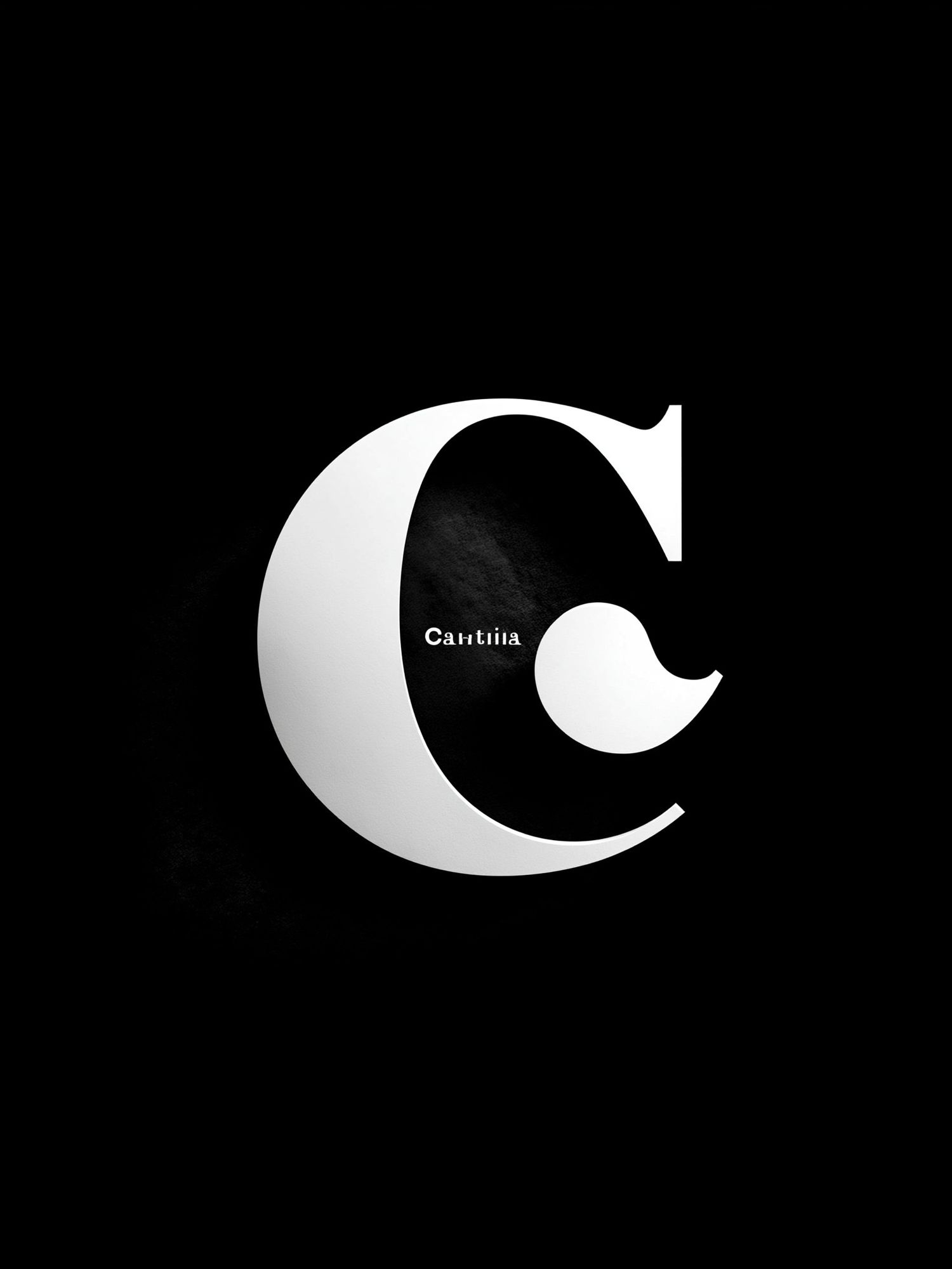 Minimalist C Typography Poster. poster — typography art