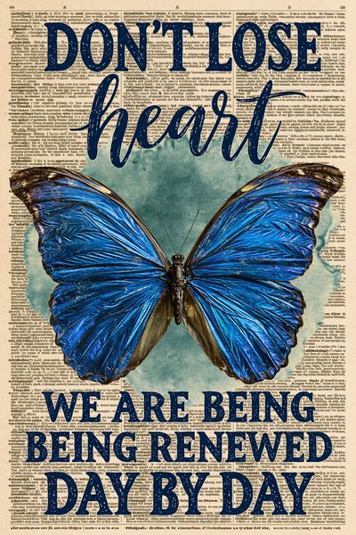 Blue Butterfly Quote Typography Poster. poster
