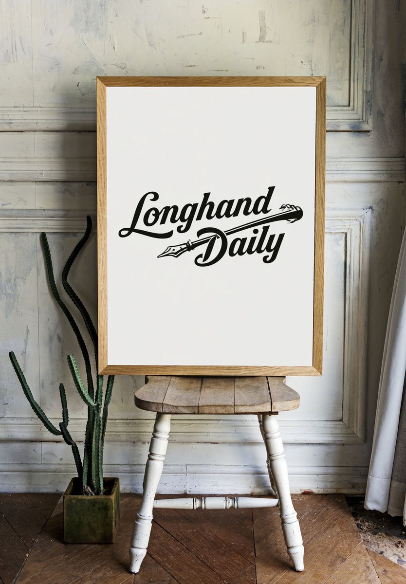 Longhand Daily Typography Poster. room preview