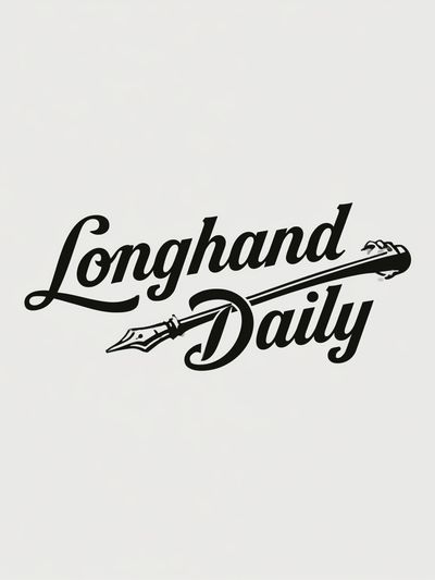 Longhand Daily Typography Poster. poster