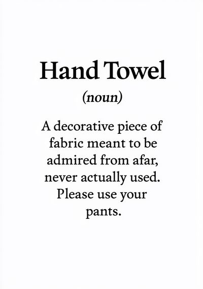 Hand Towel Typography Poster. poster