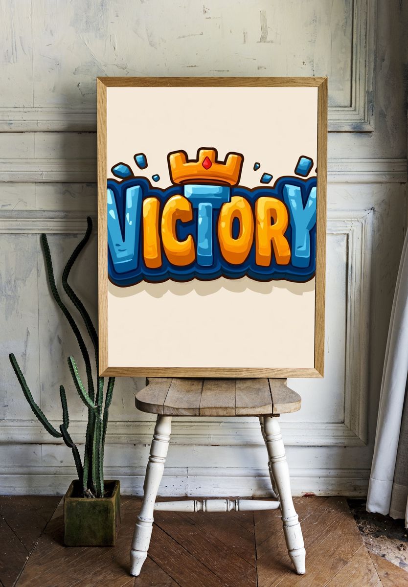 Victory Typography Poster. room preview