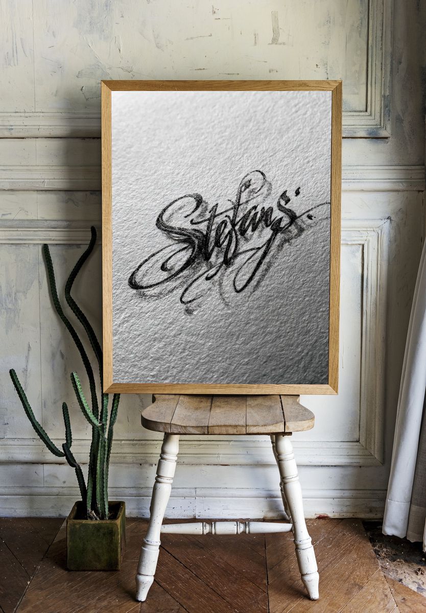 Stay Wild Typography Poster. room preview