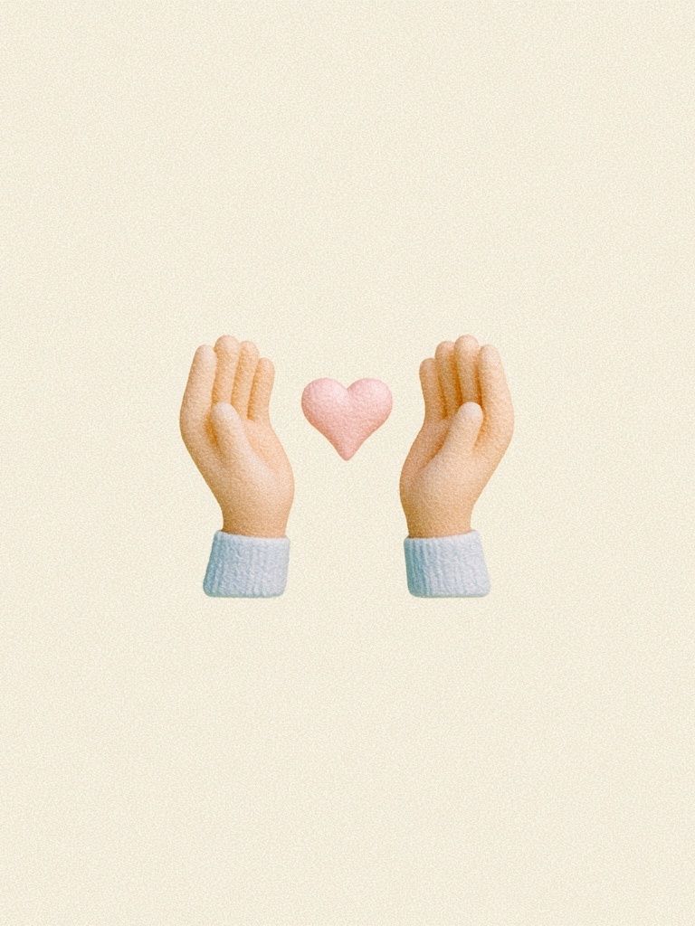 Hands and Heart Typography Print. poster — typography art