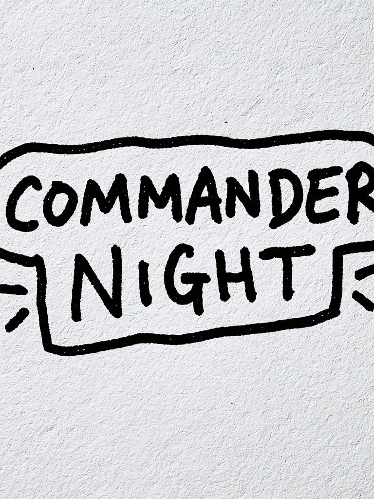 Commander Night Typography Poster. poster — typography art