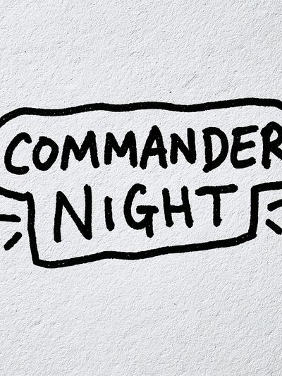 Commander Night Typography Poster.