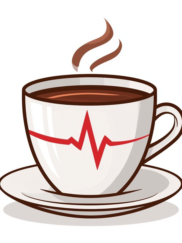 Coffee Heartbeat Typography Poster. poster — typography art