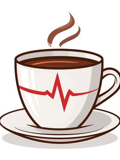 Coffee Heartbeat Typography Poster.