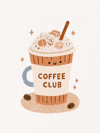 Coffee Club Typography Print.