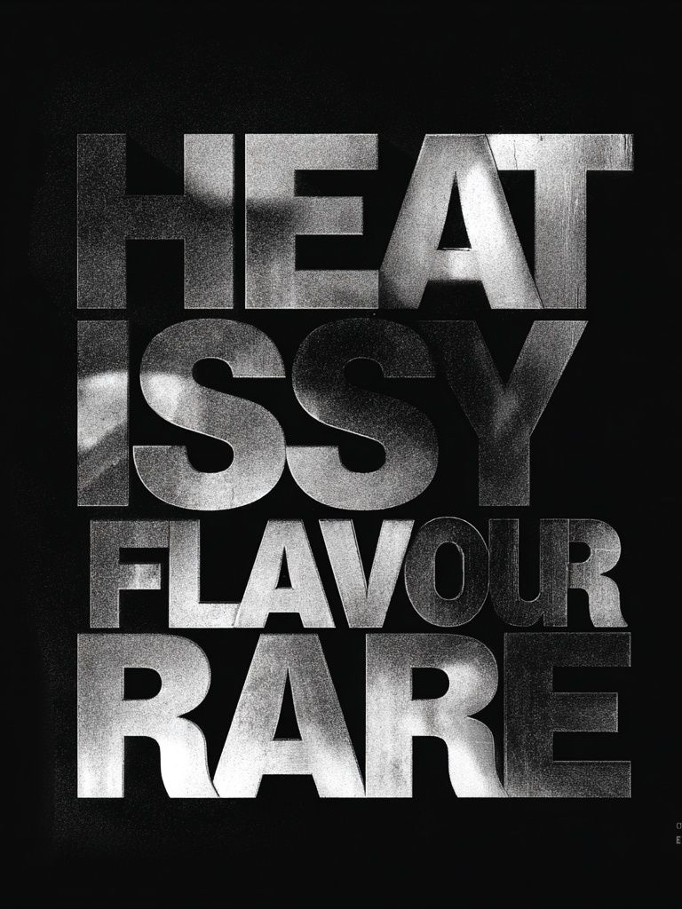 Heat Isy Flavour Rare Typography Poster. poster detail