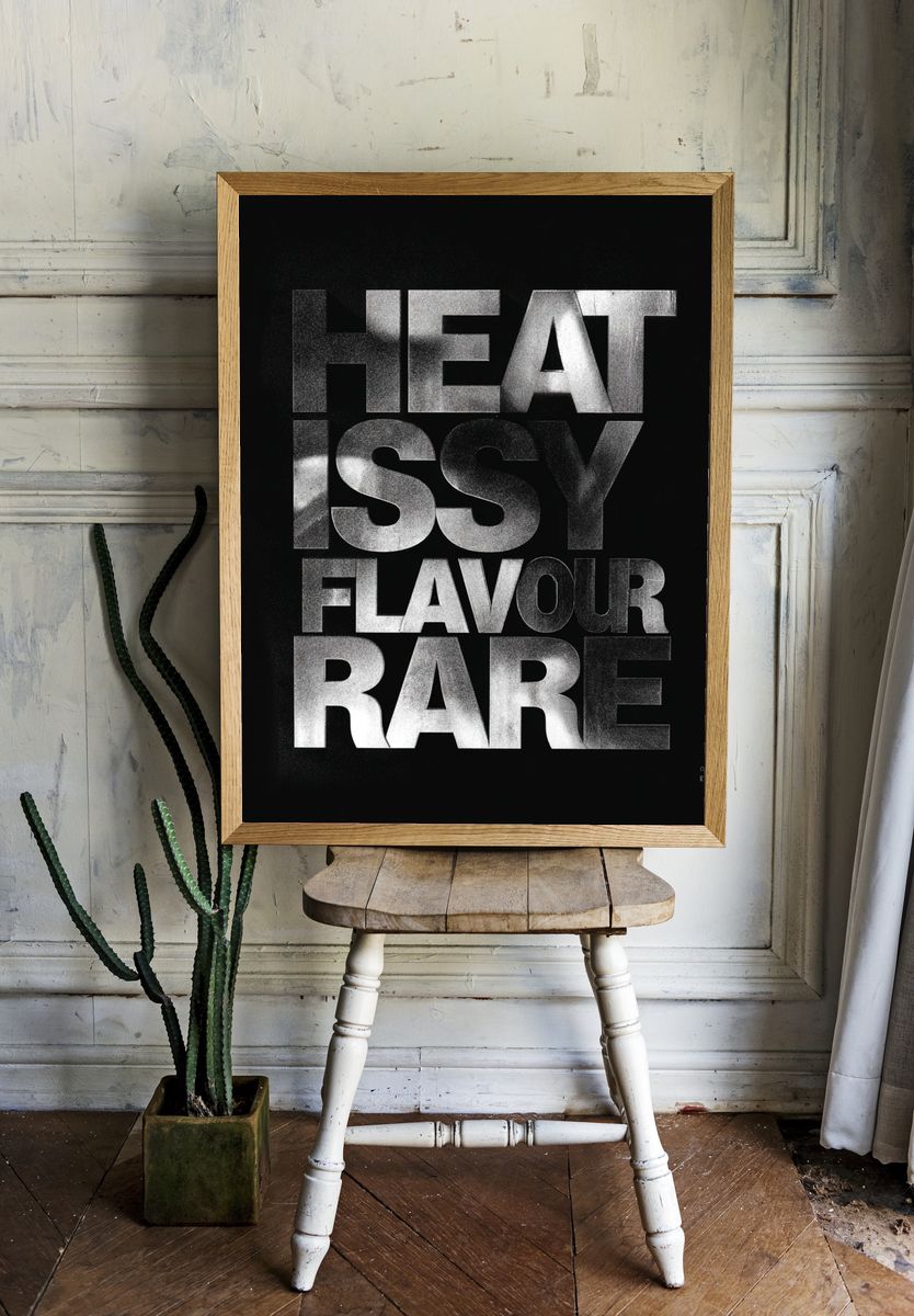 Heat Isy Flavour Rare Typography Poster room preview