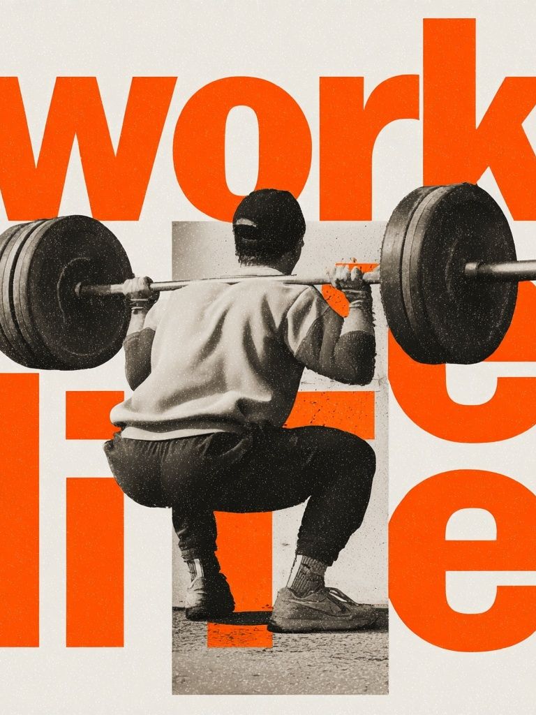Work Hard Typography Poster. poster detail