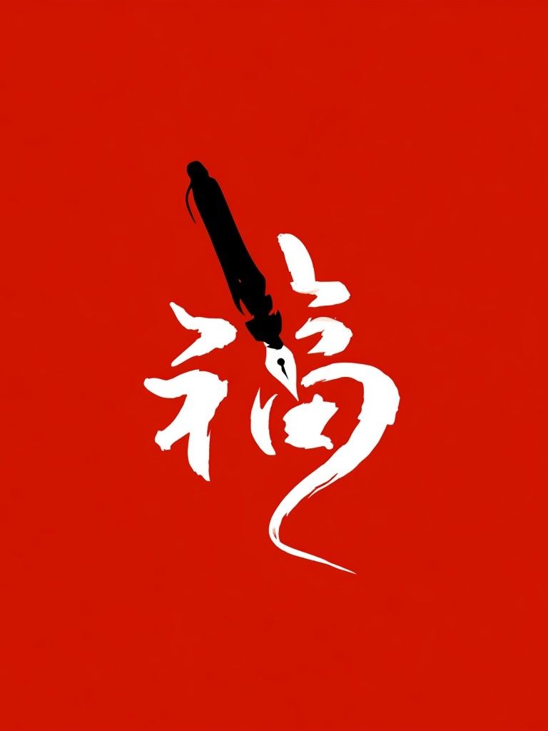 Chinese Calligraphy Red Typography Poster. poster — typography art