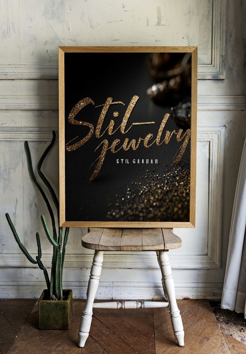 Stil Jewelry Typography Poster. room preview