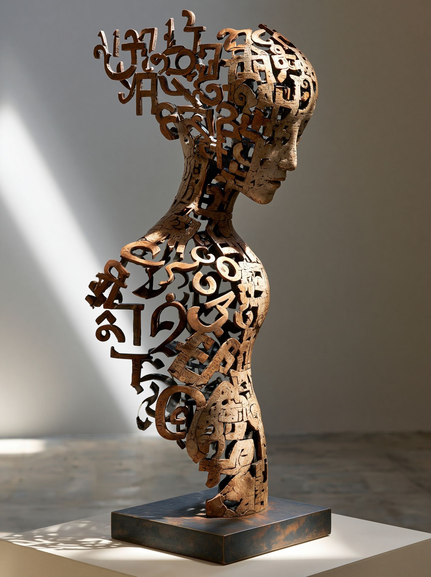 Typographic Sculpture Portrait Print. poster — typography art