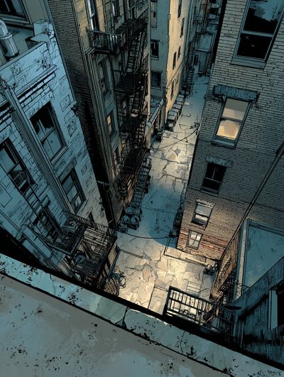 Urban Alleyway — Illustration Print. poster print