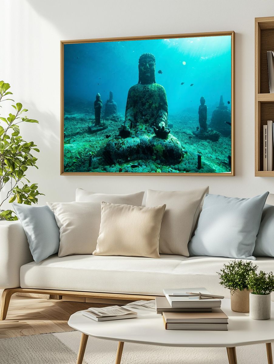 Underwater Buddha ruins Nusa Lambongan. — room view 2