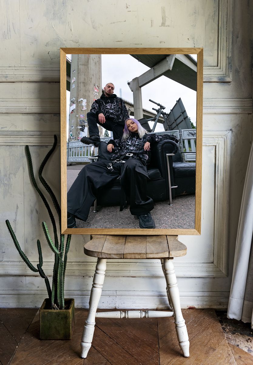 Urban Goth Fashion Portrait Poster. room preview