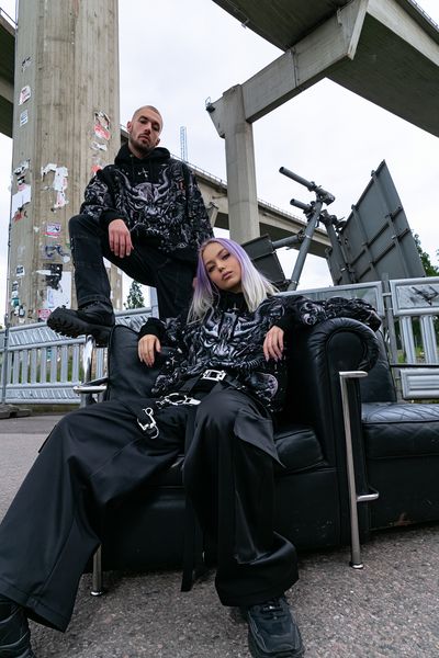 Urban Goth Fashion Portrait Poster. poster
