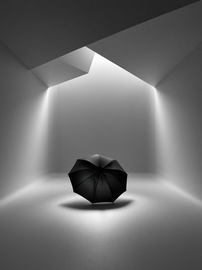 Black Umbrella Minimalist Poster.