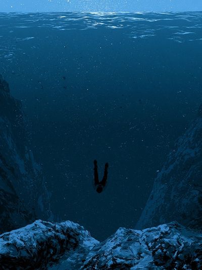 Underwater Diver — Surreal Print.