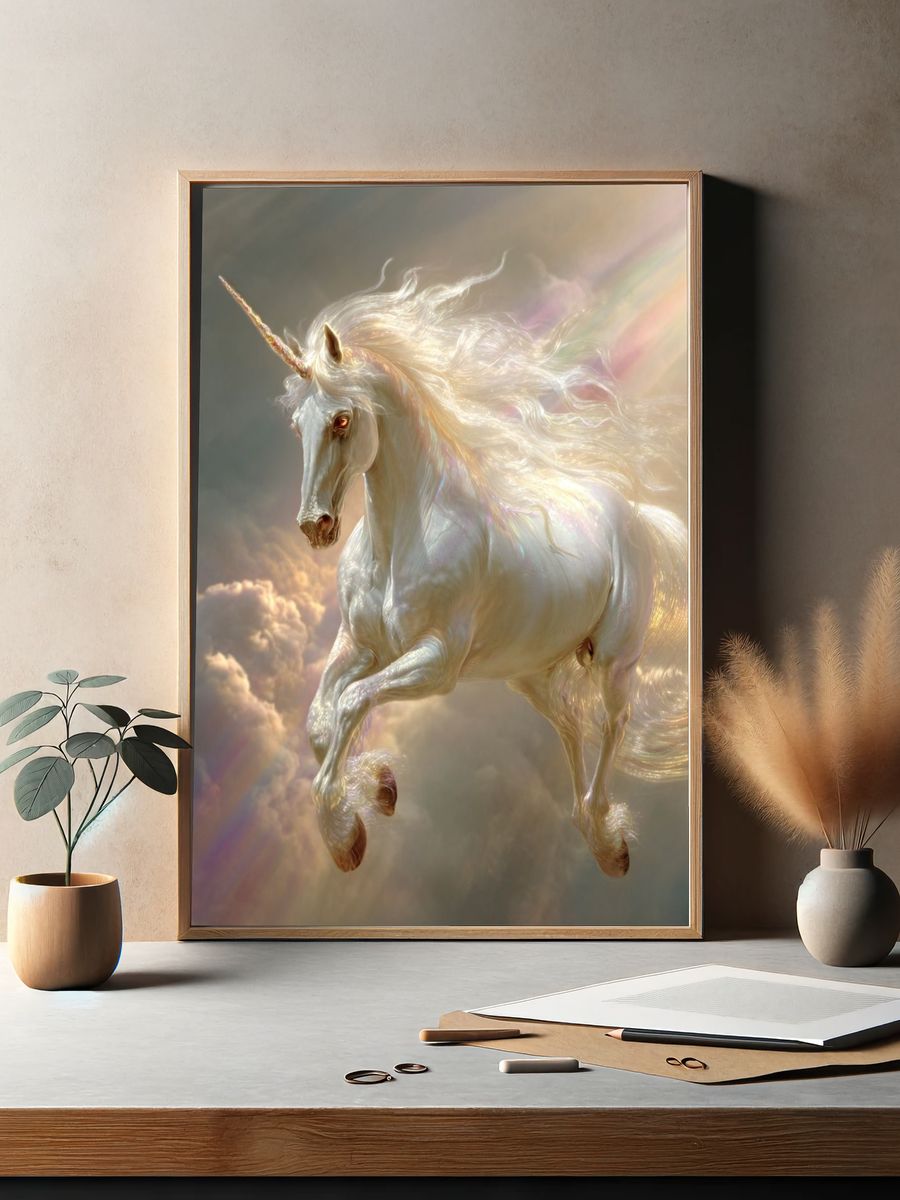 Majestic Unicorn — Fantasy Print. — room view 2
