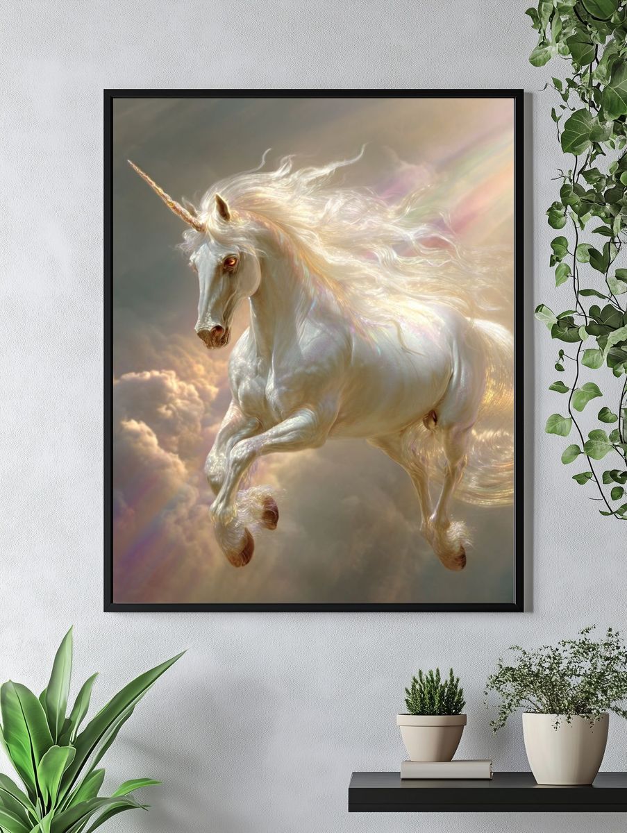 Majestic Unicorn — Fantasy Print. — room view 4