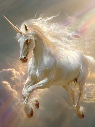 Majestic Unicorn — Fantasy Print. poster print