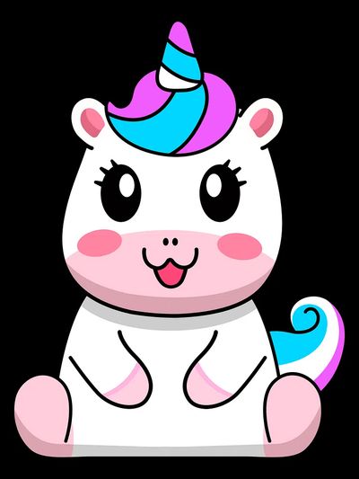 Cute Unicorn Illustration Poster. poster print