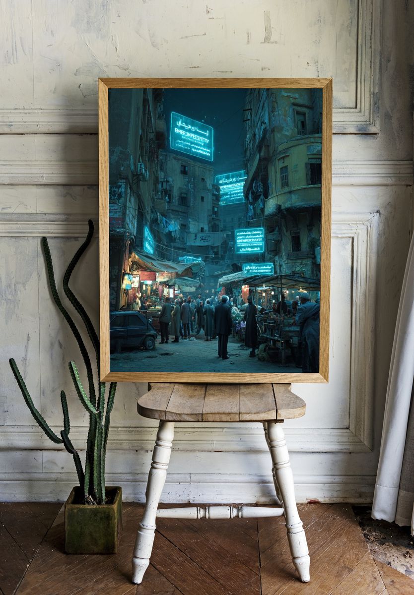 Urban Night Market — Photography Print. — room view 1